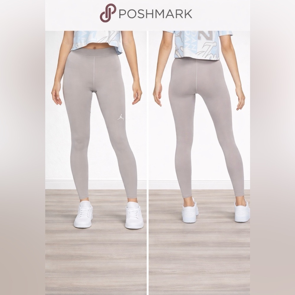 Jordan Essentials Women’s Leggings - Tight Fit - Light Taupe/Gray - Size XL